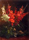 Geraldine Jacoba Van De Sande Bakhuyzen A Still Life With Gladioli And Roses painting